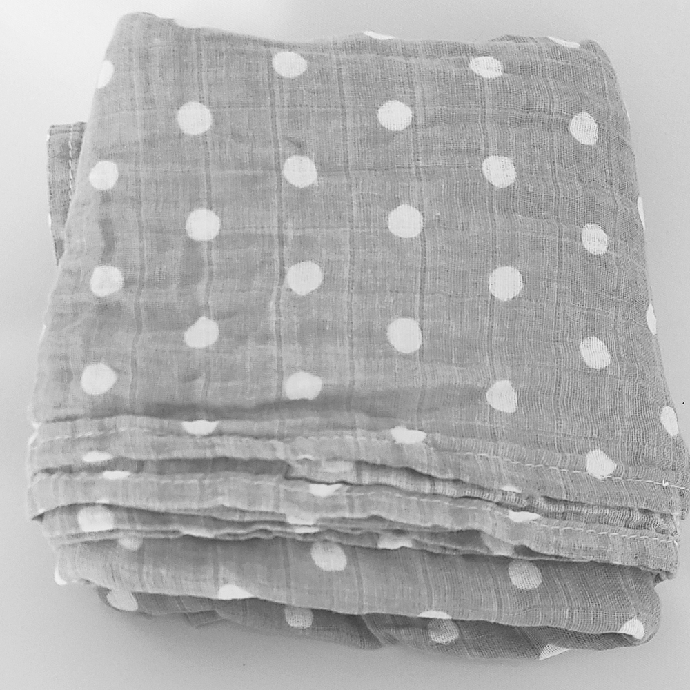 Polka Dot Gray and White Bedding